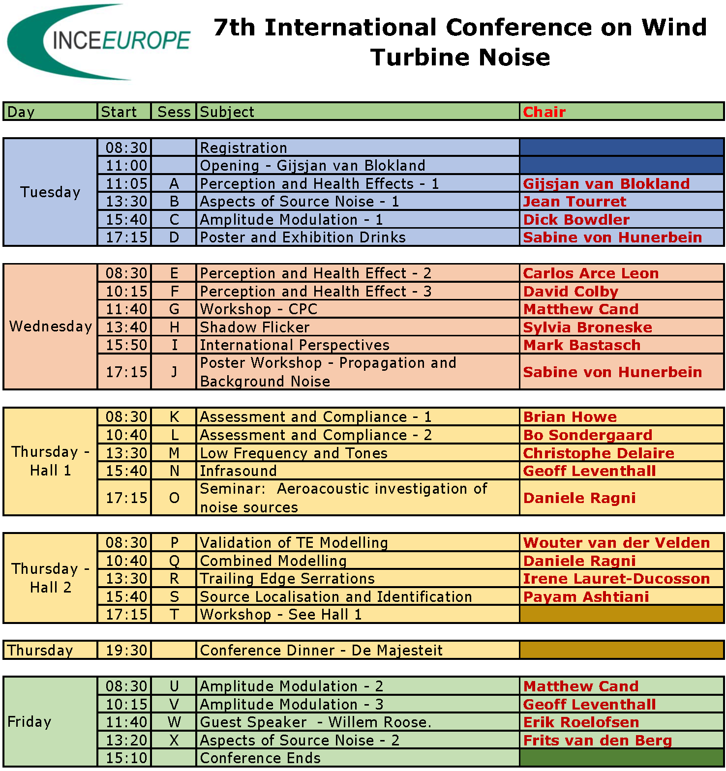 Wind Turbine Noise 2017 International Conferences on Wind Turbine Noise